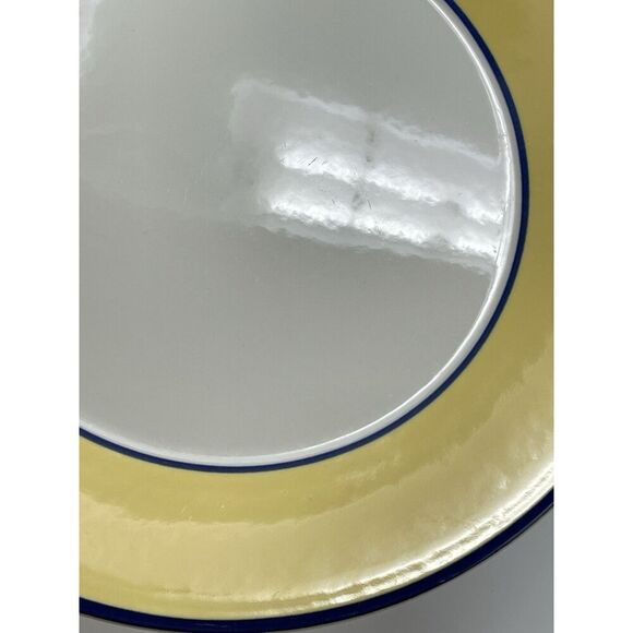 Pagnossin Ironstone Treviso Italy Spa Yellow Blue Charger Chop Plate 12” - Picture 4 of 6